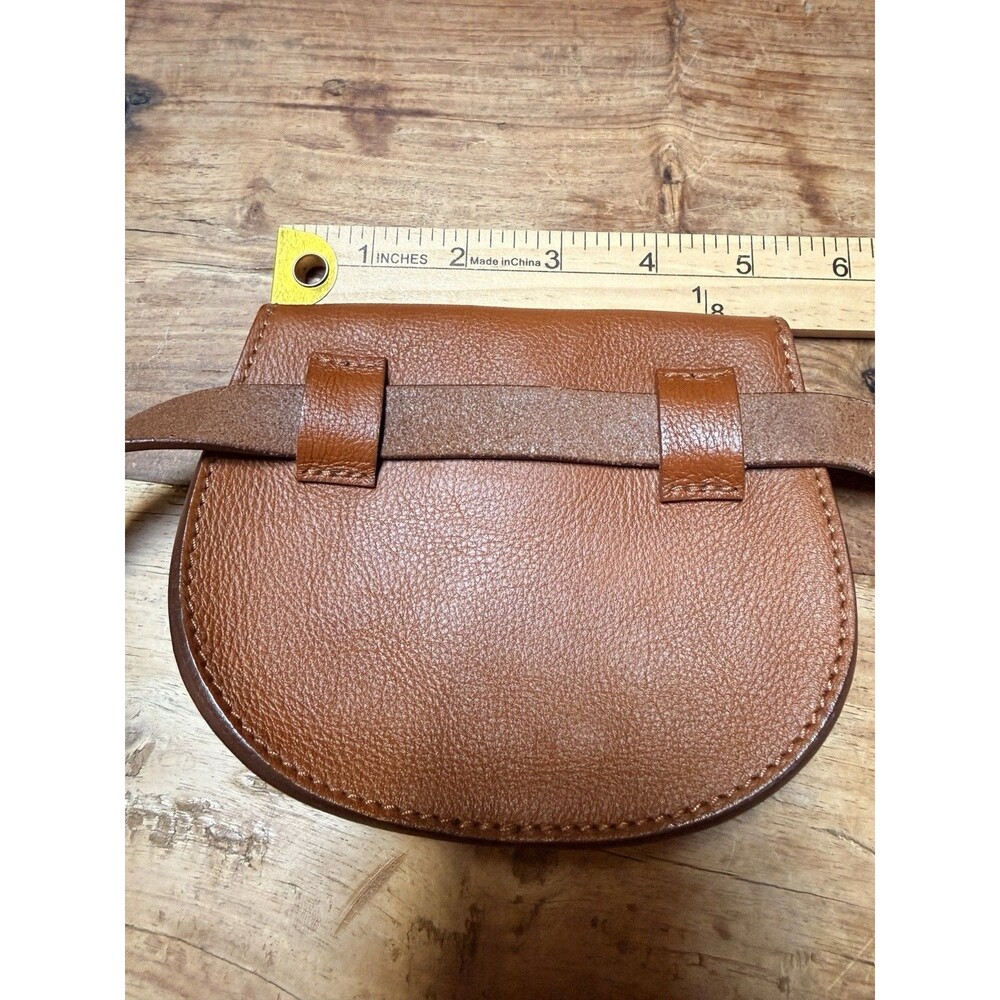 Madewell Elsewhere Belt Bag Brown Leather Knot Tie Flap Sz 26”-34” - Picture 5 of 9